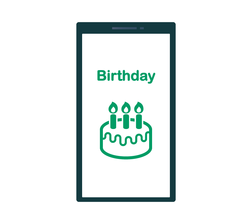 Birthday emails feature