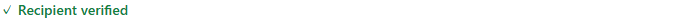 Test recipient email address shown as ownership-verified