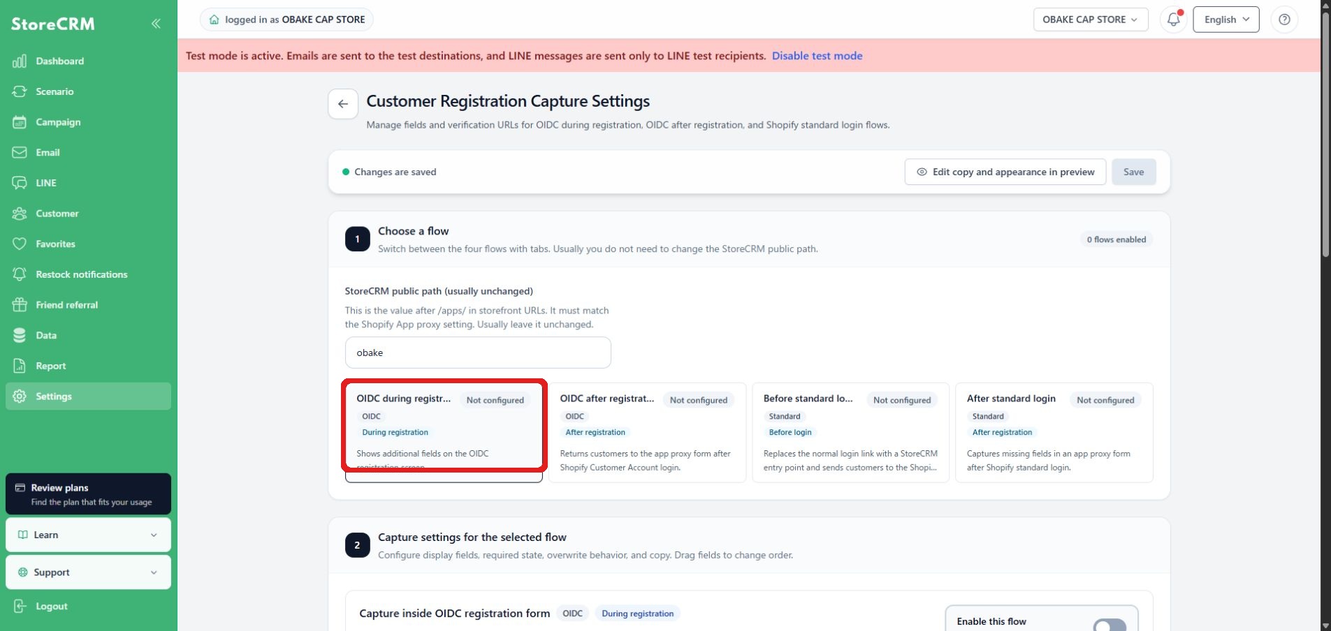 Choose the registration flow that collects birthdays