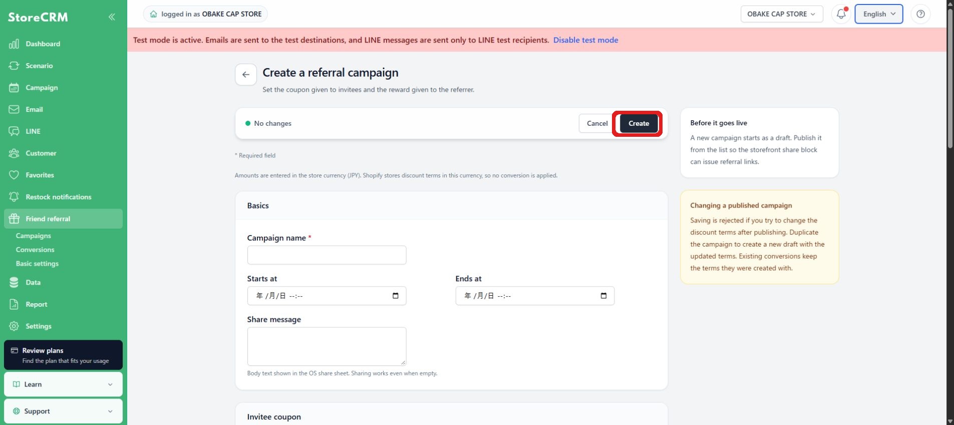 Step 1: Create a referral campaign